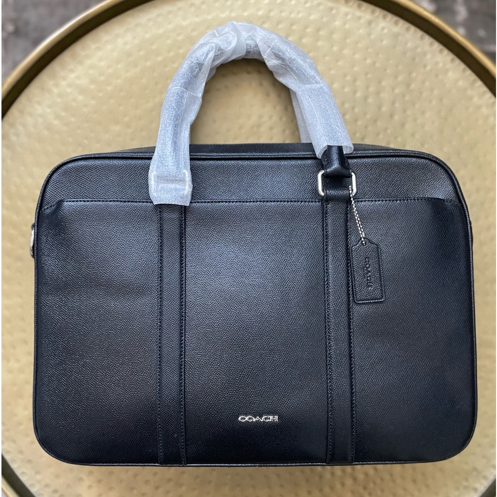Black Leather Coach Briefcase